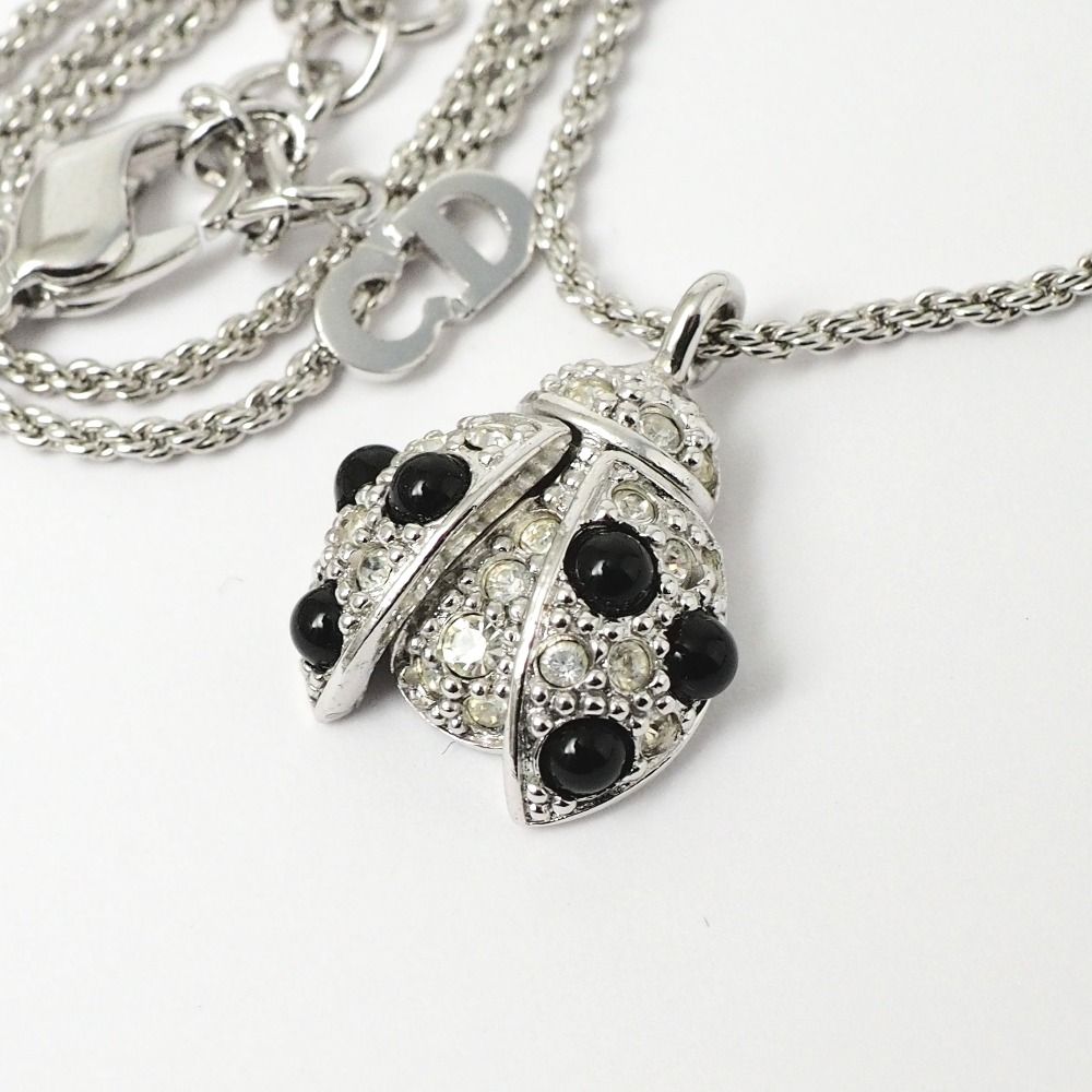 Dior Vintage Necklace Crystal Rhinestone Ladybird Ladybug