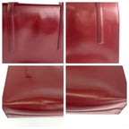 Prada Red Patent Leather Tote Shoulder Bag — view 5