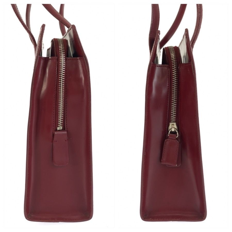 Prada Red Patent Leather Tote Shoulder Bag — view 8