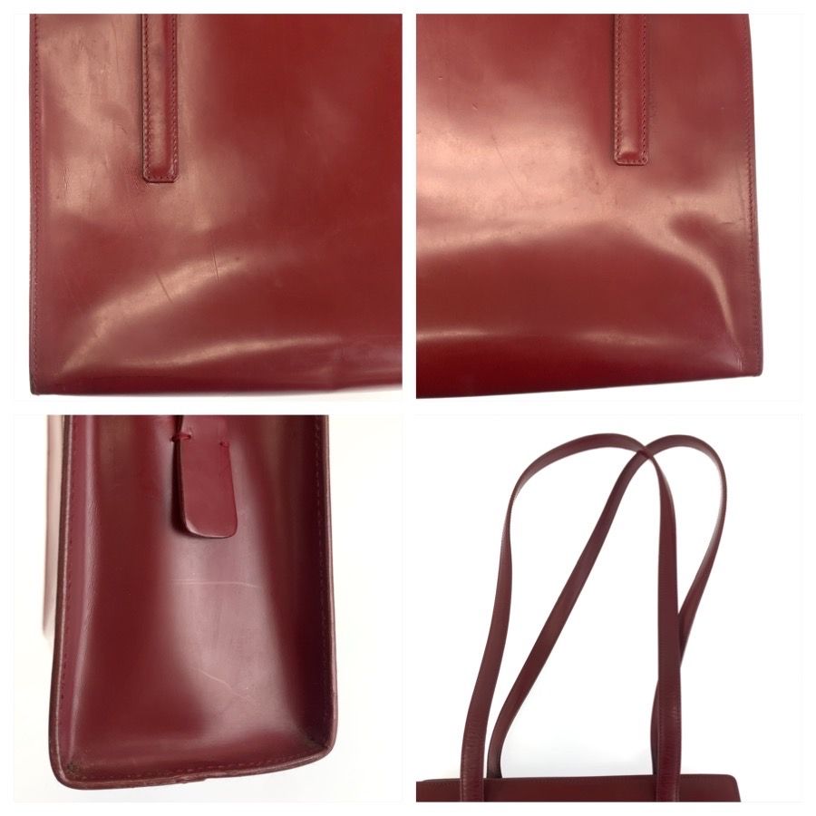 Prada Red Patent Leather Tote Shoulder Bag — view 6