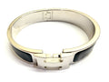 Hermes Clic Clac PM P Bangle Enamel SS Black Bracelet