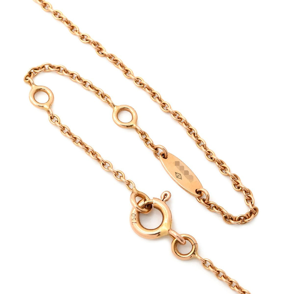 Dior Necklace Rose Des Vents Medallion Pink Gold Diamond Pearl Wind Motif — view 4