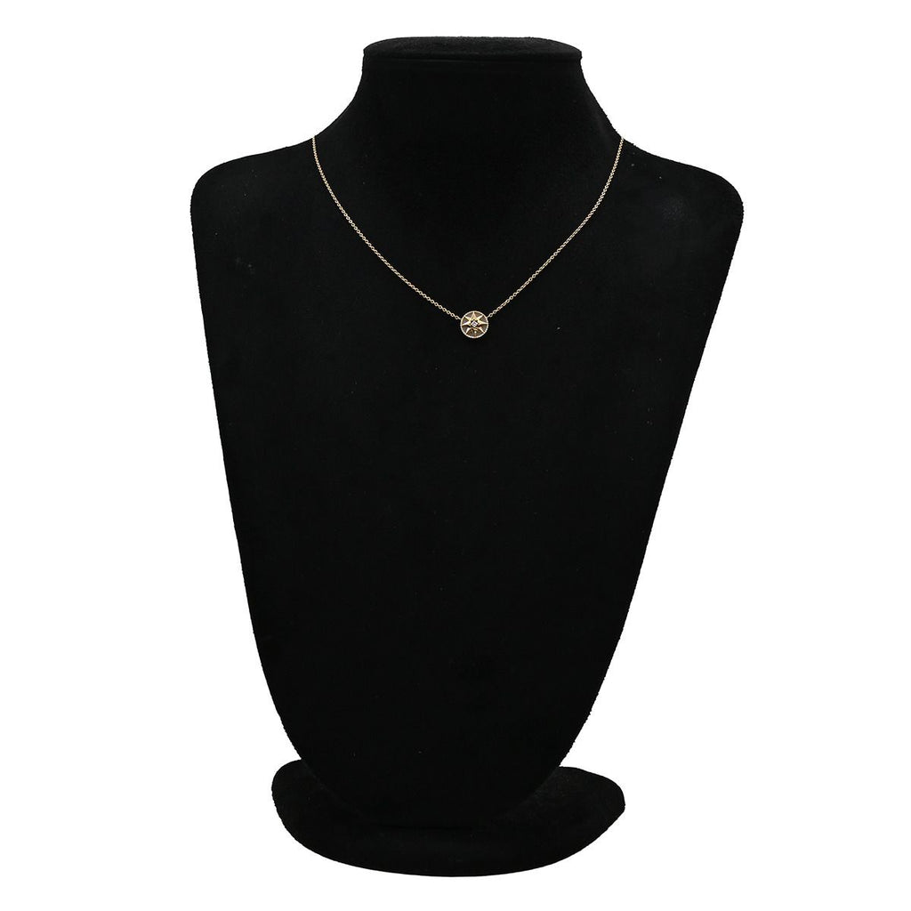 Dior Necklace Rose Des Vents Medallion Pink Gold Diamond Pearl Wind Motif — view 8