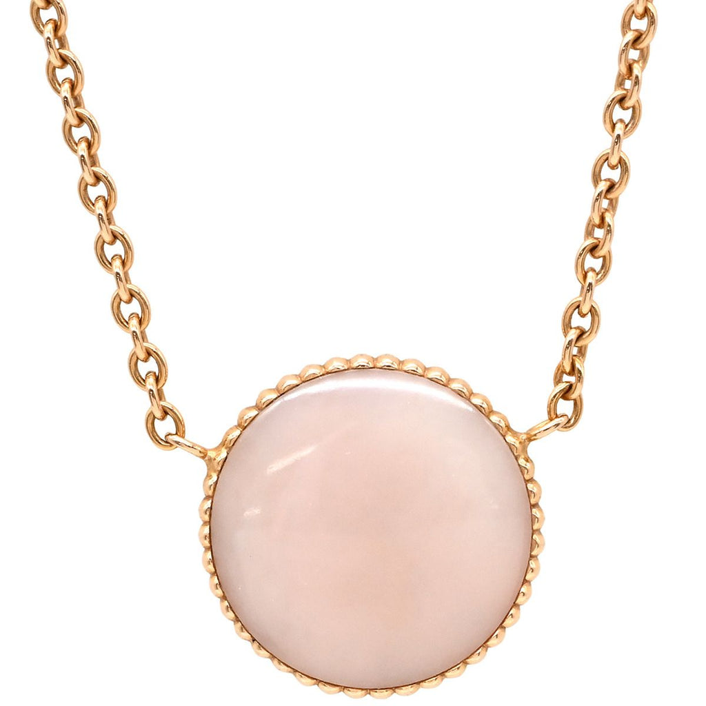 Dior Necklace Rose Des Vents Medallion Pink Gold Diamond Pearl Wind Motif — view 2