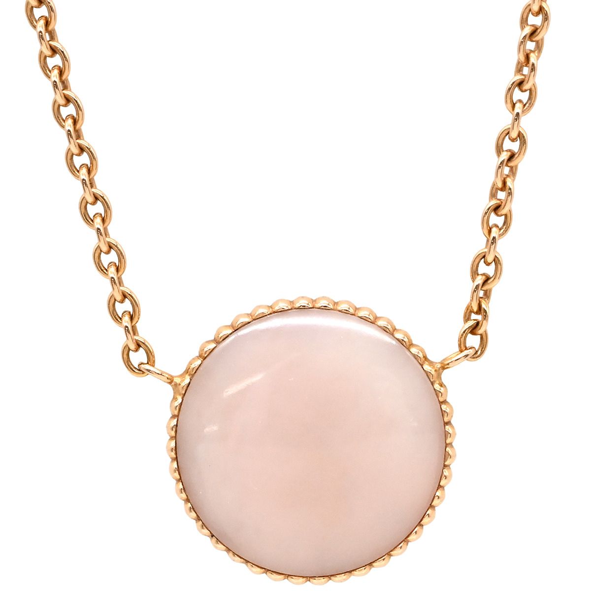 Dior Necklace Rose Des Vents Medallion Pink Gold Diamond Pearl Wind Motif — view 2