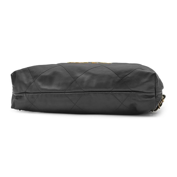Chanel Backpack Chanel 22 Calfskin Black Gold Chain — view 3