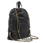 Chanel Backpack Chanel 22 Calfskin Black Gold Chain — view 2