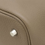 Hermes Handbag Picotin Lock MM 22 Taurillon Clemence Etoupe Silver Greige — view 5
