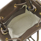 Gucci 2-Way Jumbo GG Ophidia Leather Canvas Beige Ebony Gold Bucket Bag — view 6