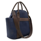 Hermes 2-Way Sac de Panthere Je Groom Canvas Toile Chevron Navy Orange Silver — view 2