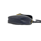Dior Vintage Logo Trotter Leather Shoulder Bag Pochette Navy — view 8
