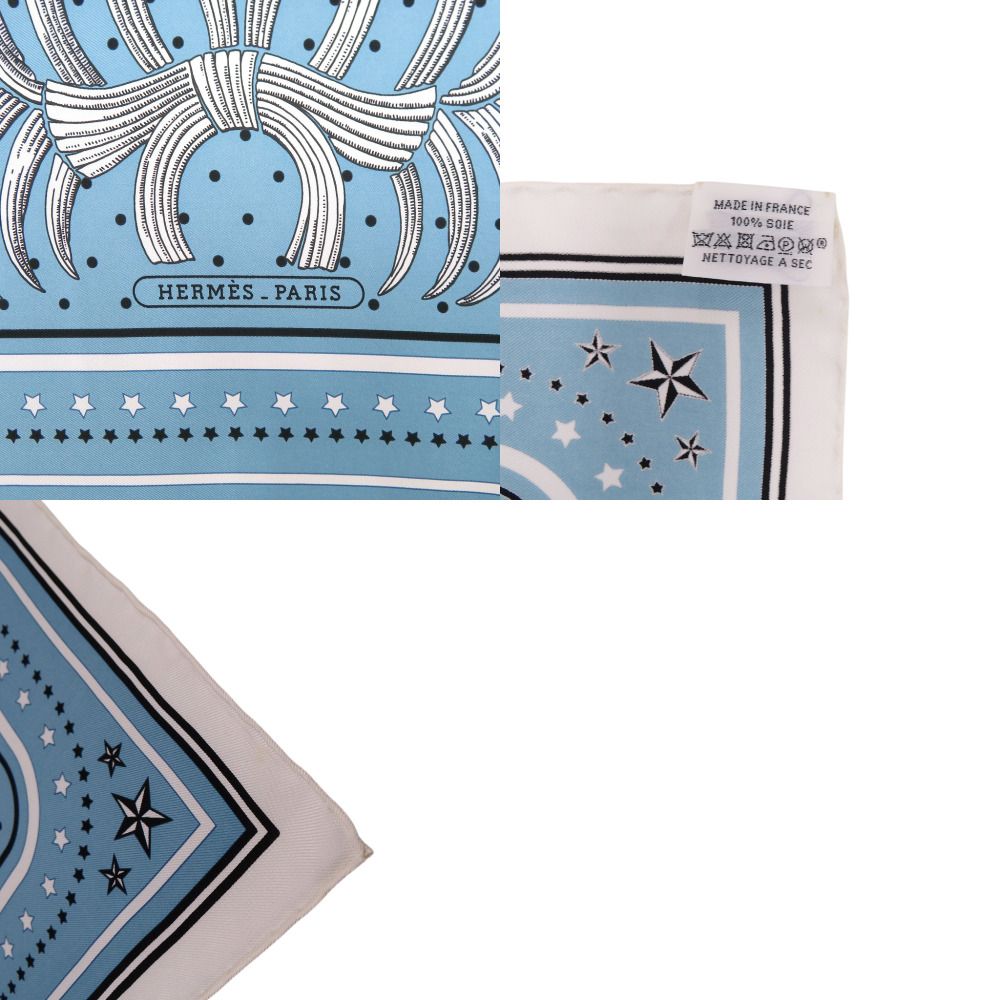Hermes Carre 55 Tiger Royal King's Scarf Silk Light Blue — view 3