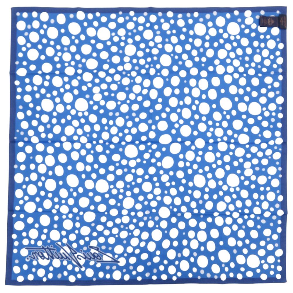 Louis Vuitton Yayoi Kusama Set of Three Infinity Dot Silk Blue Scarf — view 2