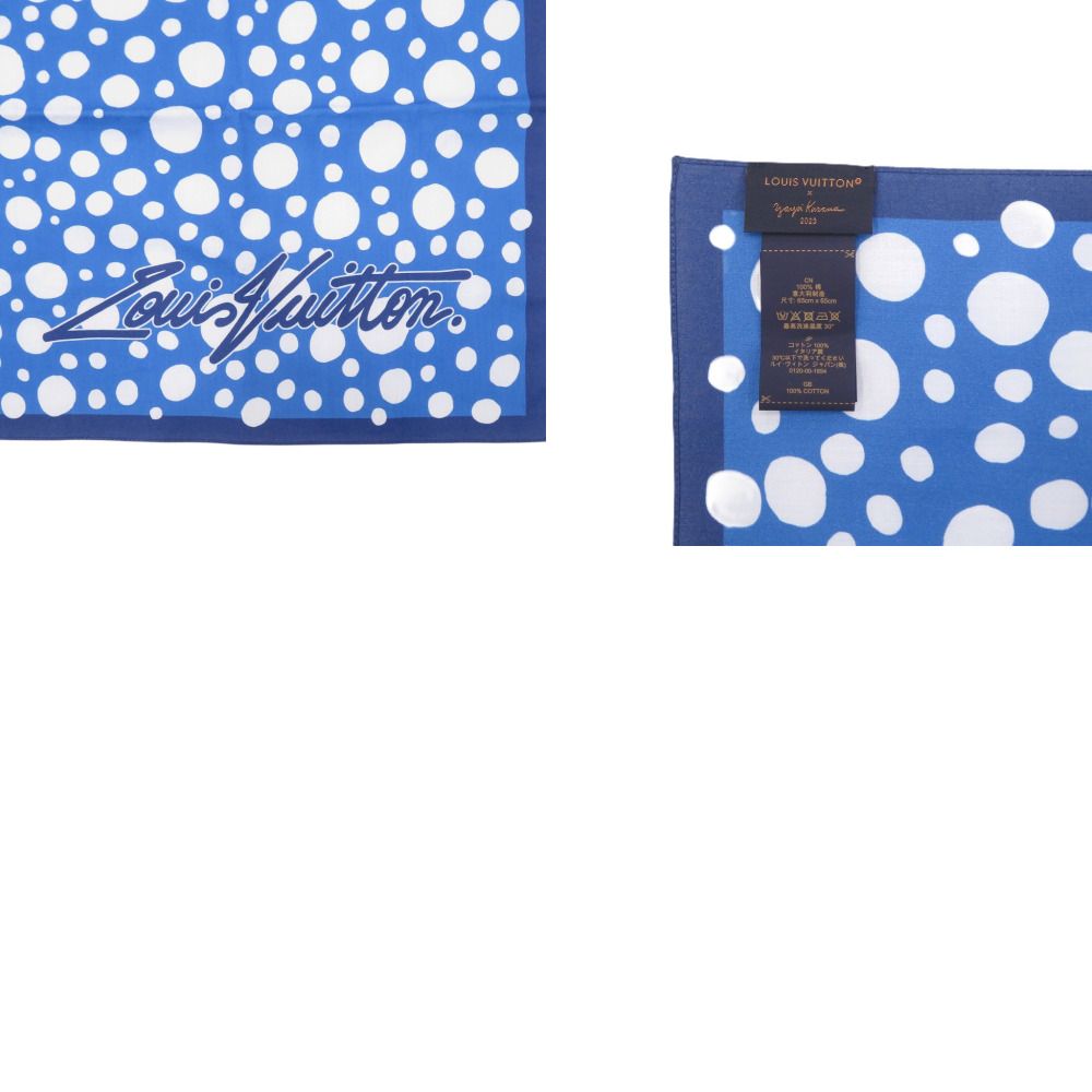 Louis Vuitton Yayoi Kusama Set of Three Infinity Dot Silk Blue Scarf — view 3