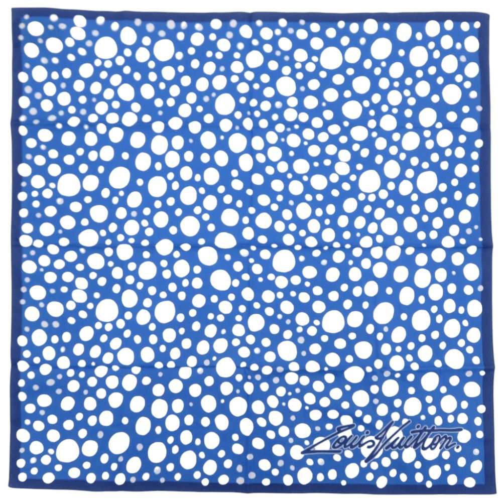 Louis Vuitton Yayoi Kusama Set of Three Infinity Dot Silk Blue Scarf