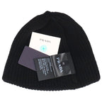 Prada Triangle Plate Wool Cashmere Beanie Hat — view 3