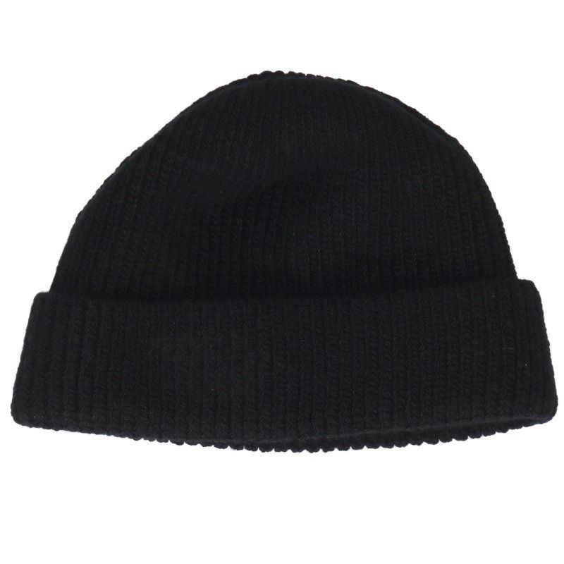 Prada Triangle Plate Wool Cashmere Beanie Hat — view 2
