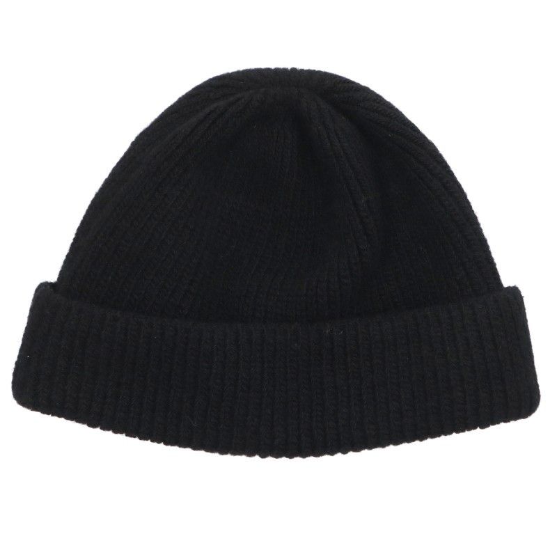 Prada Triangle Plate Wool Cashmere Beanie XL Hat — view 2