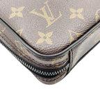 Louis Vuitton Shoulder Bag Utility Front Brown Black Monogram — view 4