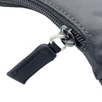 Prada Handbag Triangle Logo Black Nylon White Tag Silver — view 5