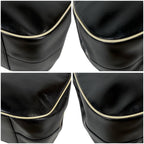Prada Triangle Keyring Bowling Bag Logo Mirror Calfskin Black — view 5