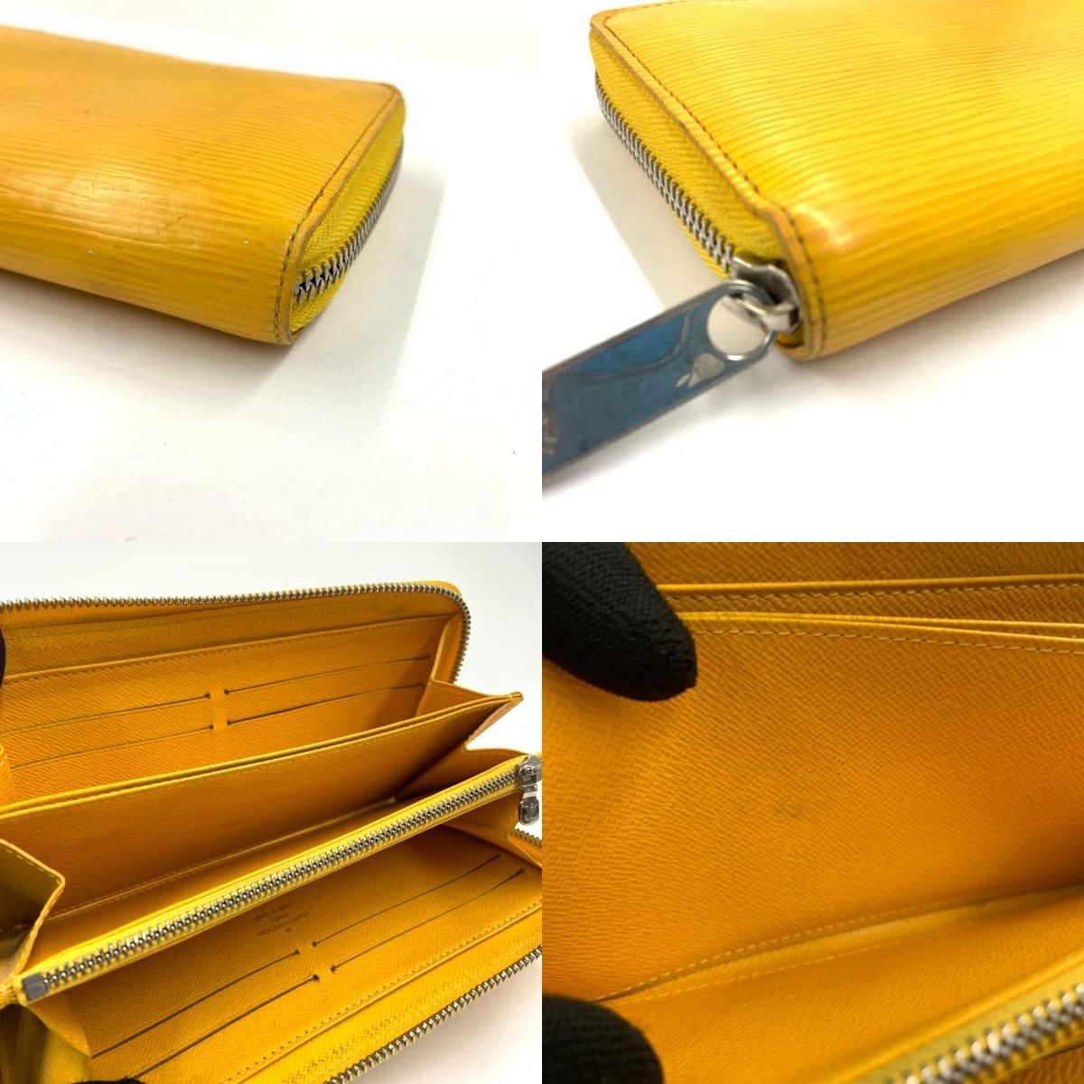 Louis Vuitton Epi Zippy Wallet Zip Around Yellow — view 8