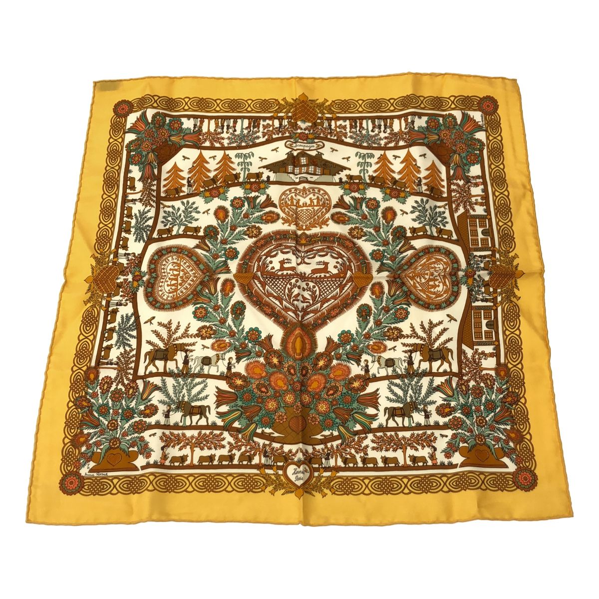 Hermes Carre 45 Decoupages Kirie Scarf