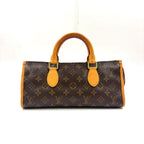 Louis Vuitton Popincourt Monogram Leather Brown Handbag Gold