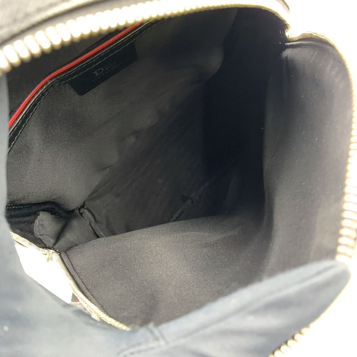 Dior Homme Leather Black White Red Backpack Silver — view 3