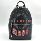 Dior Homme Leather Black White Red Backpack Silver