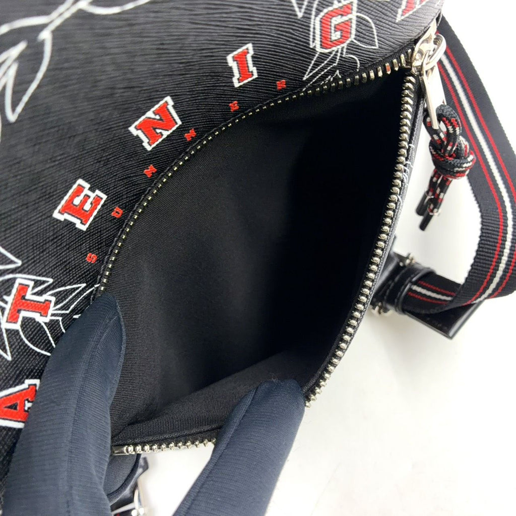 Dior Homme Leather Black White Red Backpack Silver — view 6