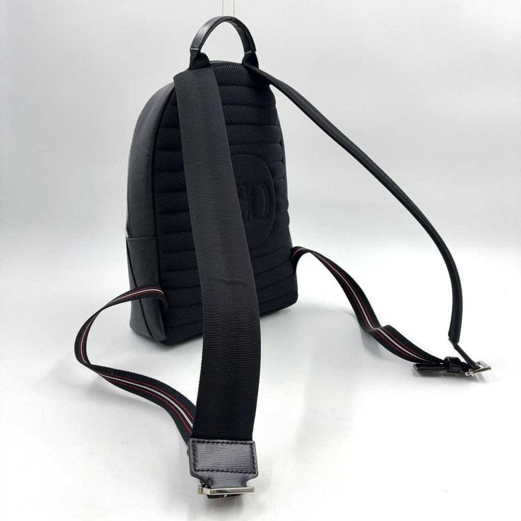 Dior Homme Leather Black White Red Backpack Silver — view 2