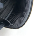 Prada Brick Re-Nylon Leather Nylon Black Shoulder Bag Silver — view 5