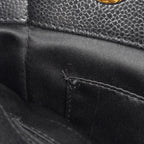 Chanel Tote Bag CC Logo Quilted Petite Shopping PST Caviar Leather Black — view 7
