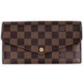 Louis Vuitton Portefeuille Sarah Wallet Damier Brown Rose Ballerine