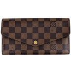 Louis Vuitton Portefeuille Sarah Wallet Damier Brown Rose Ballerine