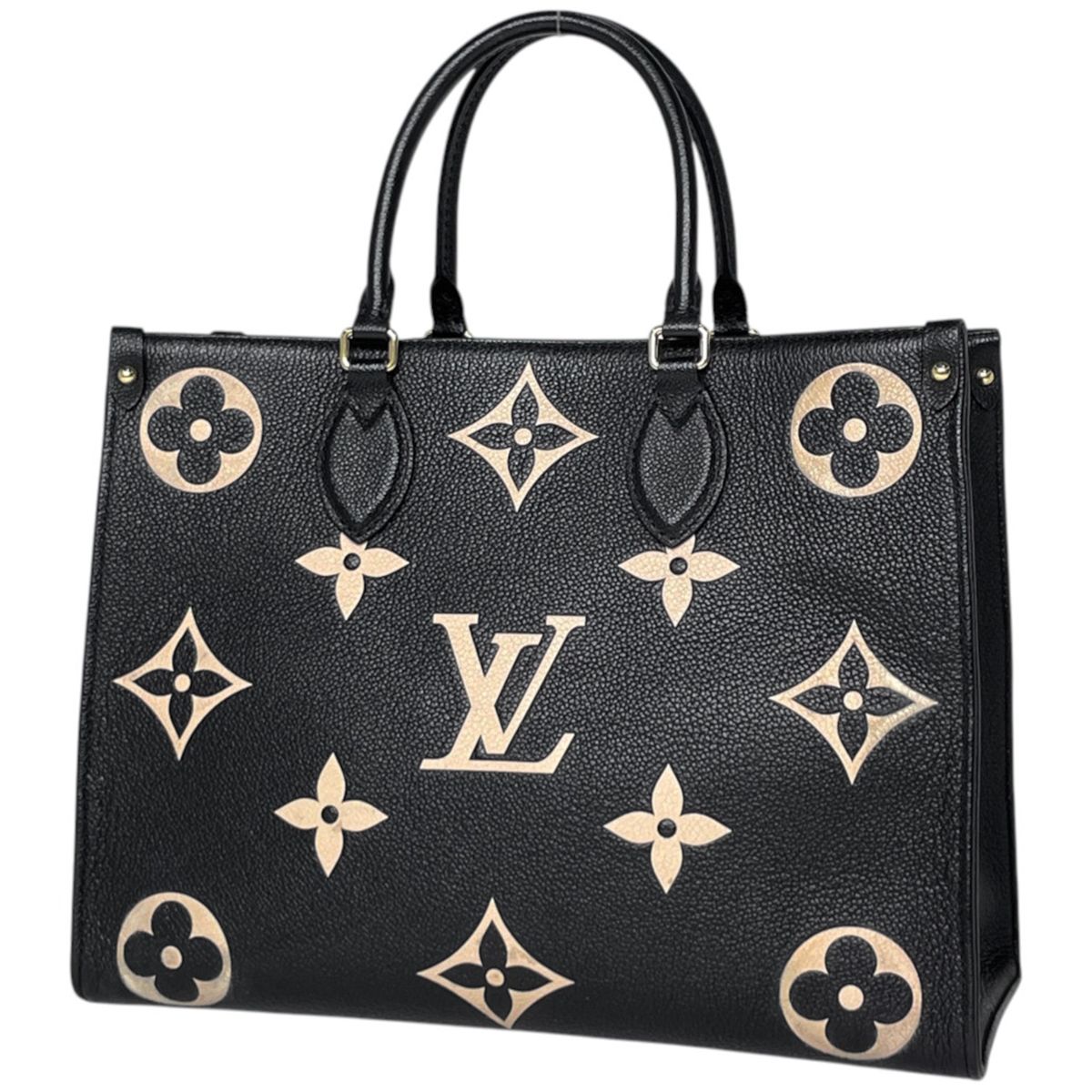 Louis Vuitton On The Go MM Tote Bicolor 2-Way Shoulder Bag Monogram Empreinte