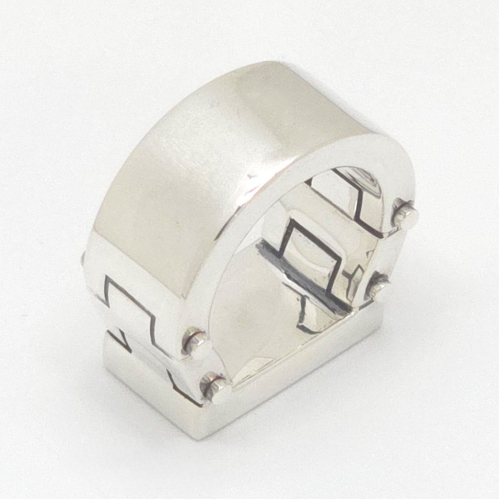 Bottega Veneta Enamel Bolt Ring 15 Pink Color Sterling Silver Bag Booklet — view 6