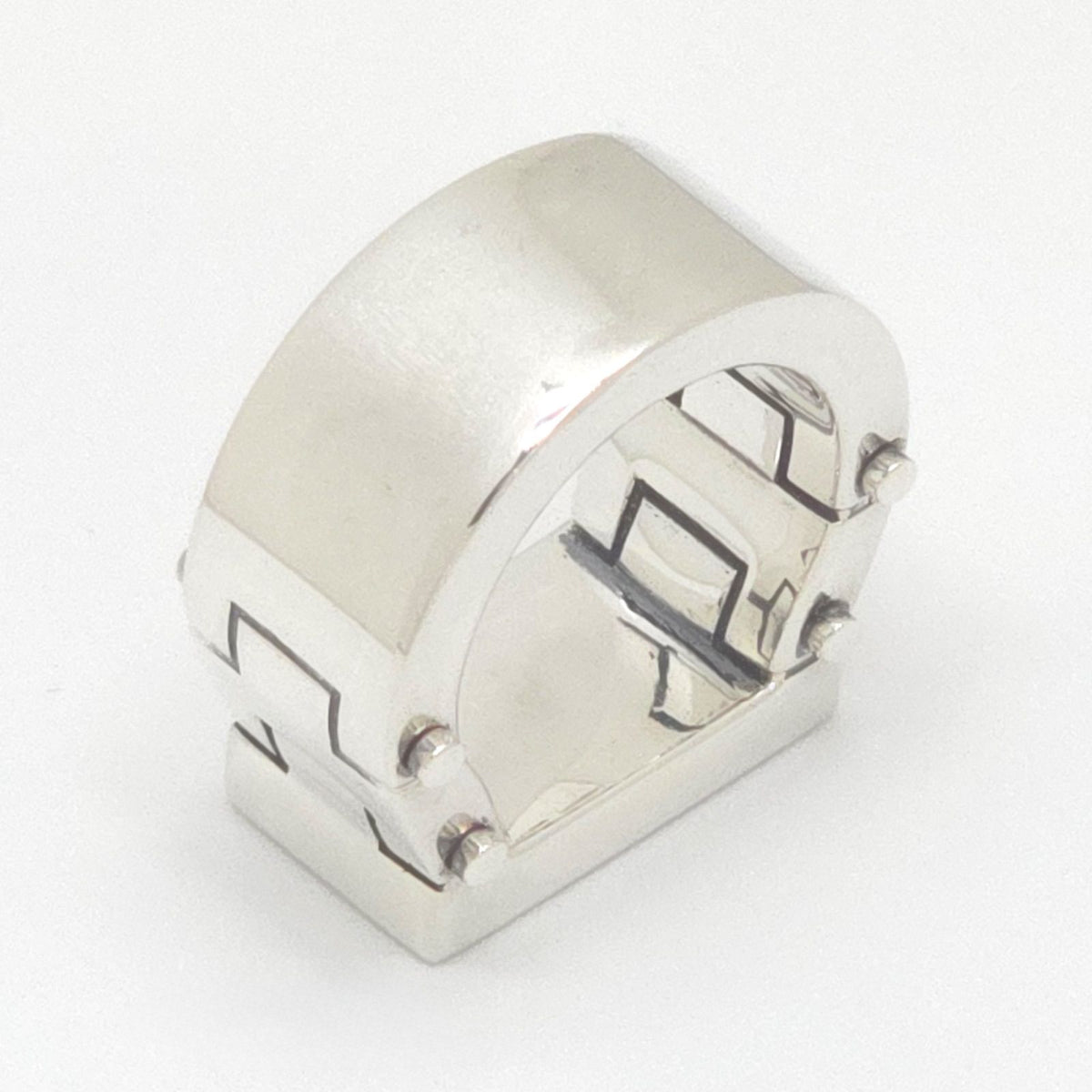 Bottega Veneta Enamel Bolt Ring 15 Pink Color Sterling Silver Bag Booklet — view 6