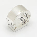 Bottega Veneta Enamel Bolt Ring 15 Pink Color Sterling Silver Bag Booklet — view 5