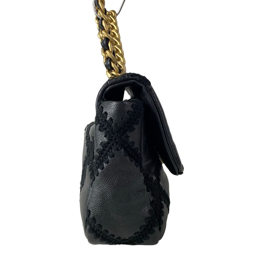Chanel Shoulder Bag Chanel 19 Black 2-Way Chain Braided Stitch Leather — view 2