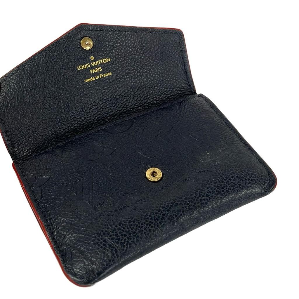Louis Vuitton Coin Purse Monogram Empreinte Pochette Cles Marine Rouge Leather — view 3