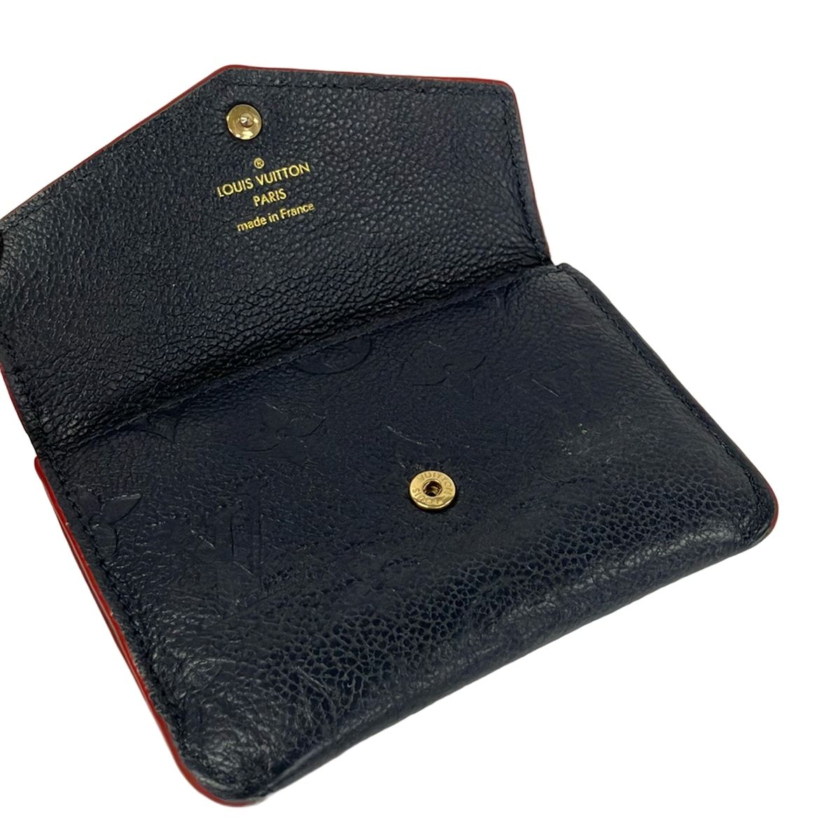 Louis Vuitton Coin Purse Monogram Empreinte Pochette Cles Marine Rouge Leather — view 3