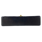 Chanel Shoulder Bag Double Flap Quilted Black Chain Gold Lambskin — view 5