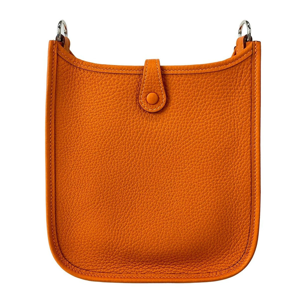 Hermes Shoulder Bag Evelyne TPM Amazon Orange Mini Anne Silver — view 3