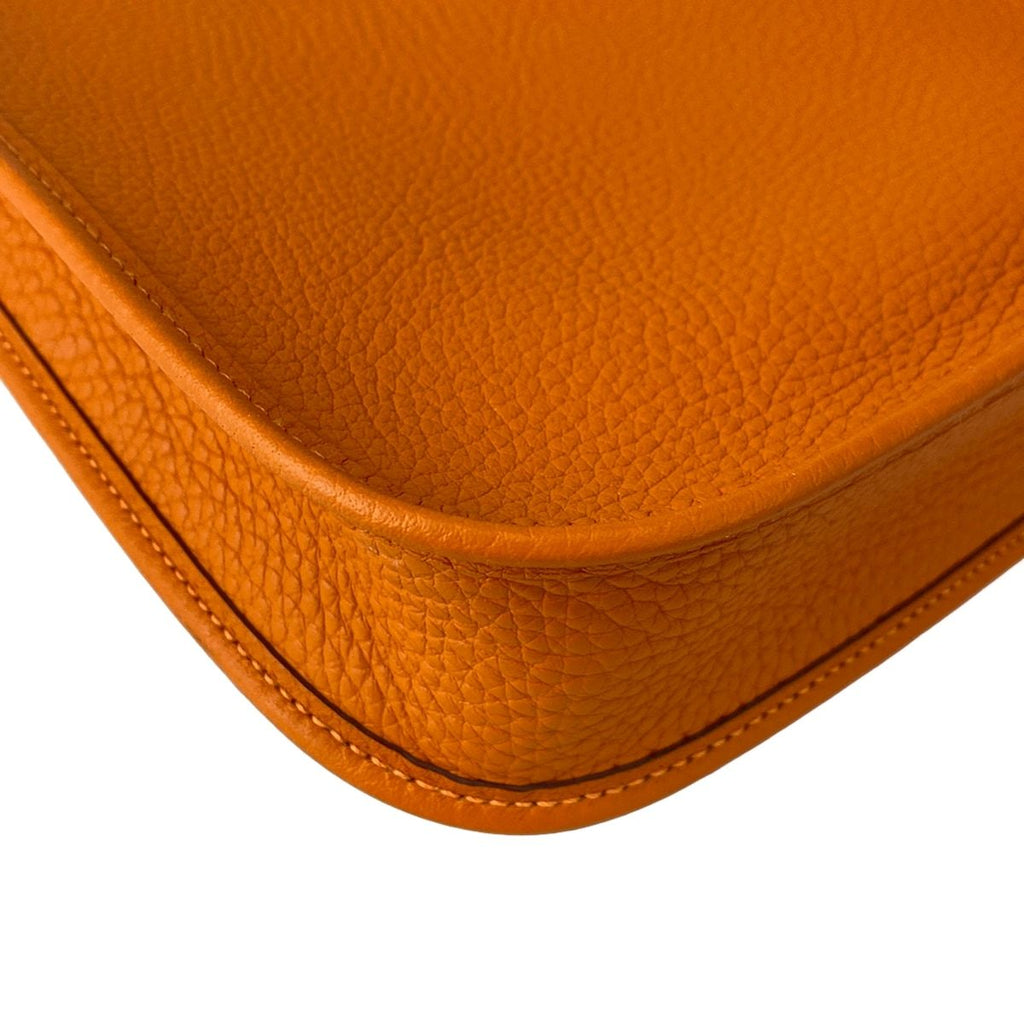 Hermes Shoulder Bag Evelyne TPM Amazon Orange Mini Anne Silver — view 8