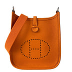 Hermes Shoulder Bag Evelyne TPM Amazon Orange Mini Anne Silver