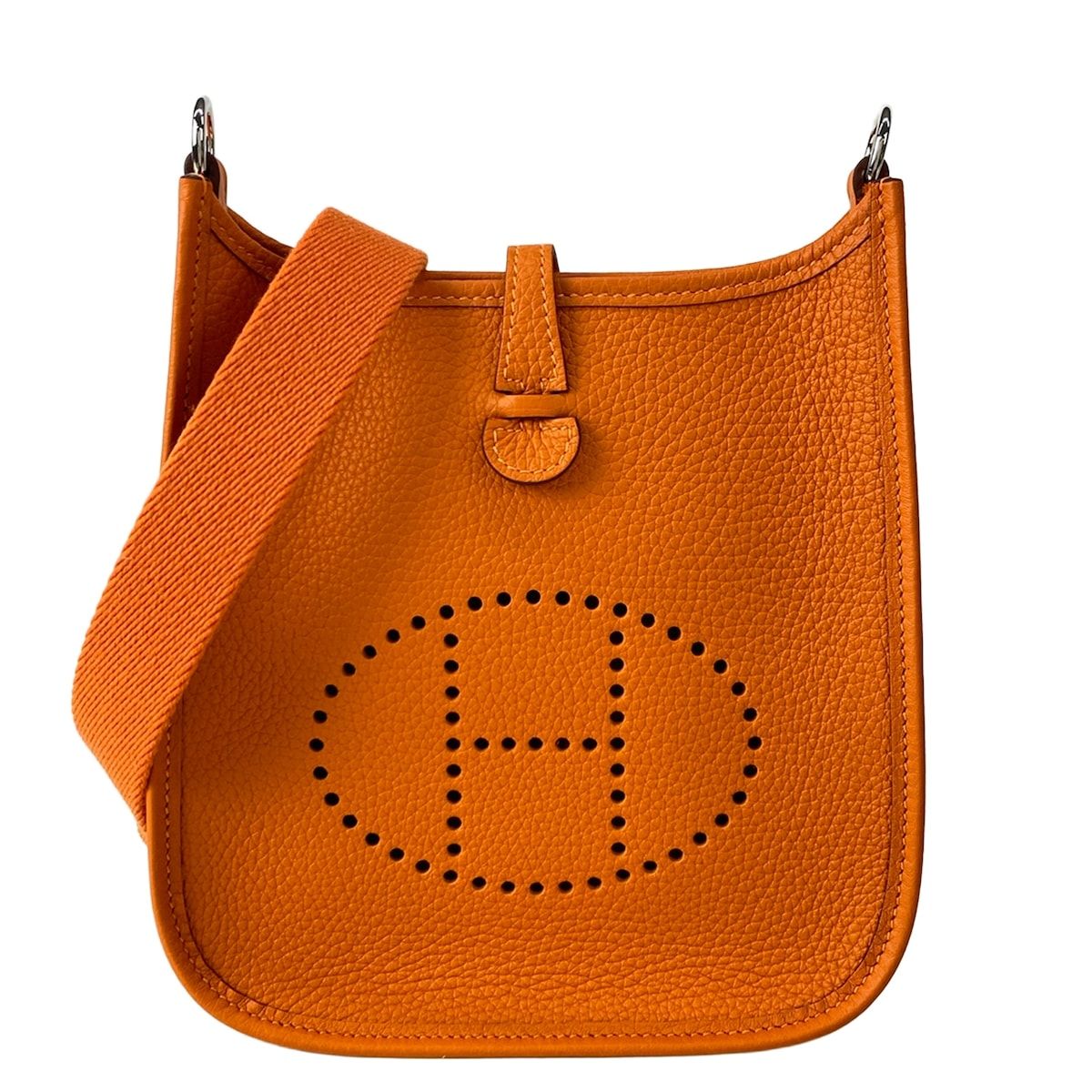 Hermes Shoulder Bag Evelyne TPM Amazon Orange Mini Anne Silver