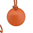 Hermes Leather Mirror Necklace Orange — view 4