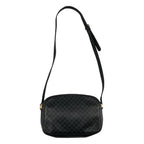 Celine Leather Macadam Shoulder Bag Black — view 2